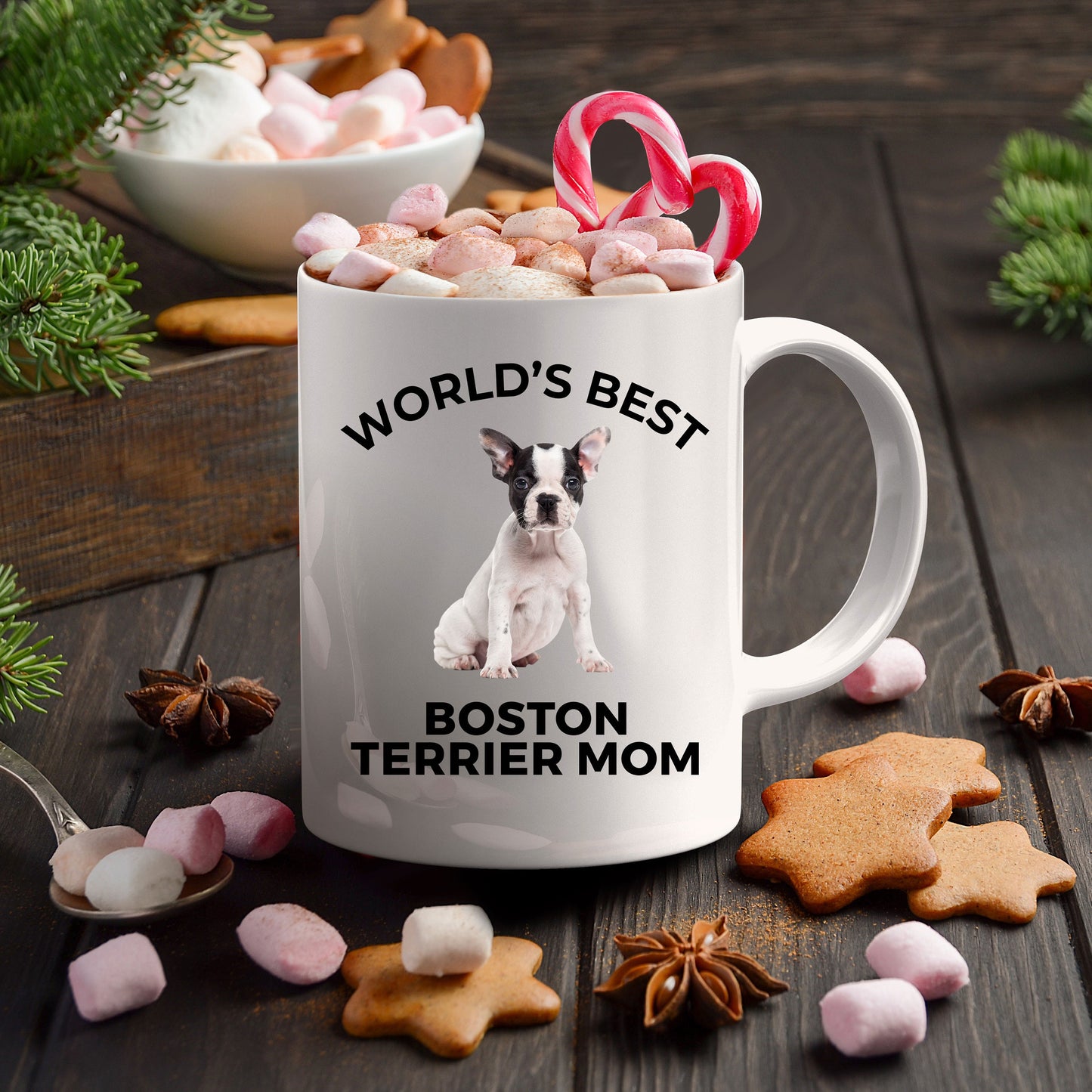 Boston Terrier Puppy Dog Mom Mug - Mallard Moon Gift Shop