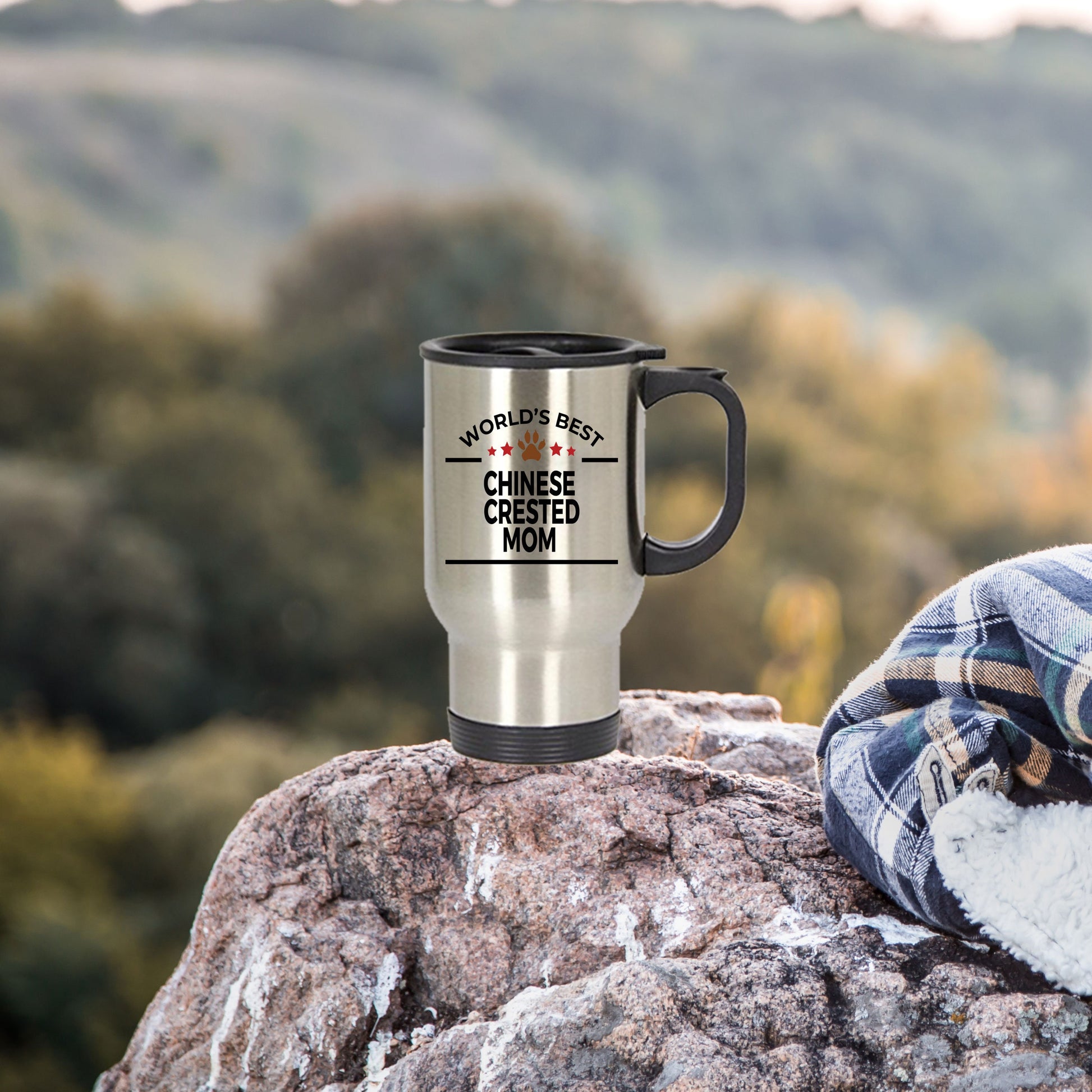 Chinese Crested Dog Mom Travel Tumbler Mug - Mallard Moon Gift Shop