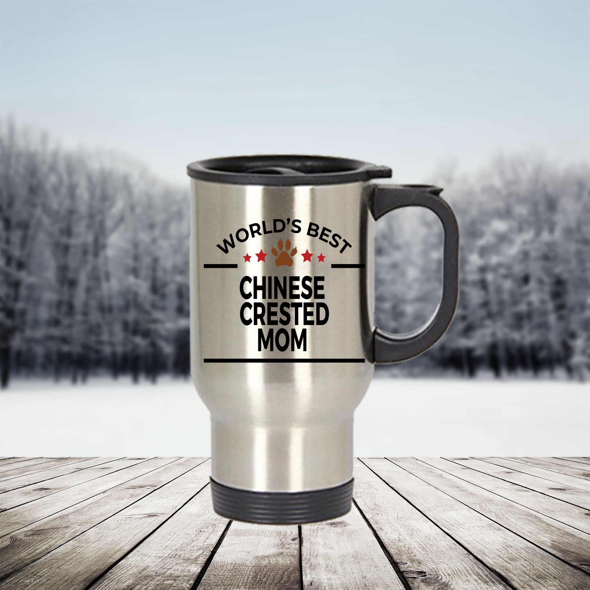 Chinese Crested Dog Mom Travel Tumbler Mug - Mallard Moon Gift Shop