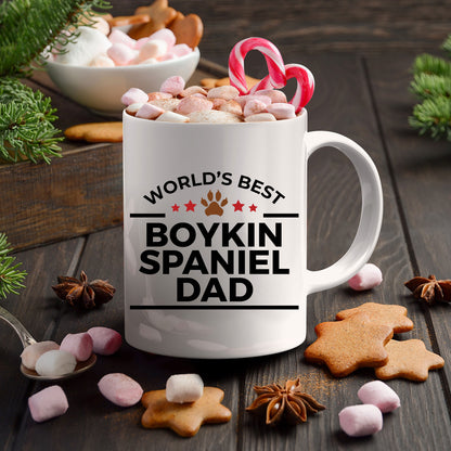 Boykin Spaniel World's Best Dog Dad Custom Ceramic Coffee Mug Father's Day Birthday - Mallard Moon Gift Shop