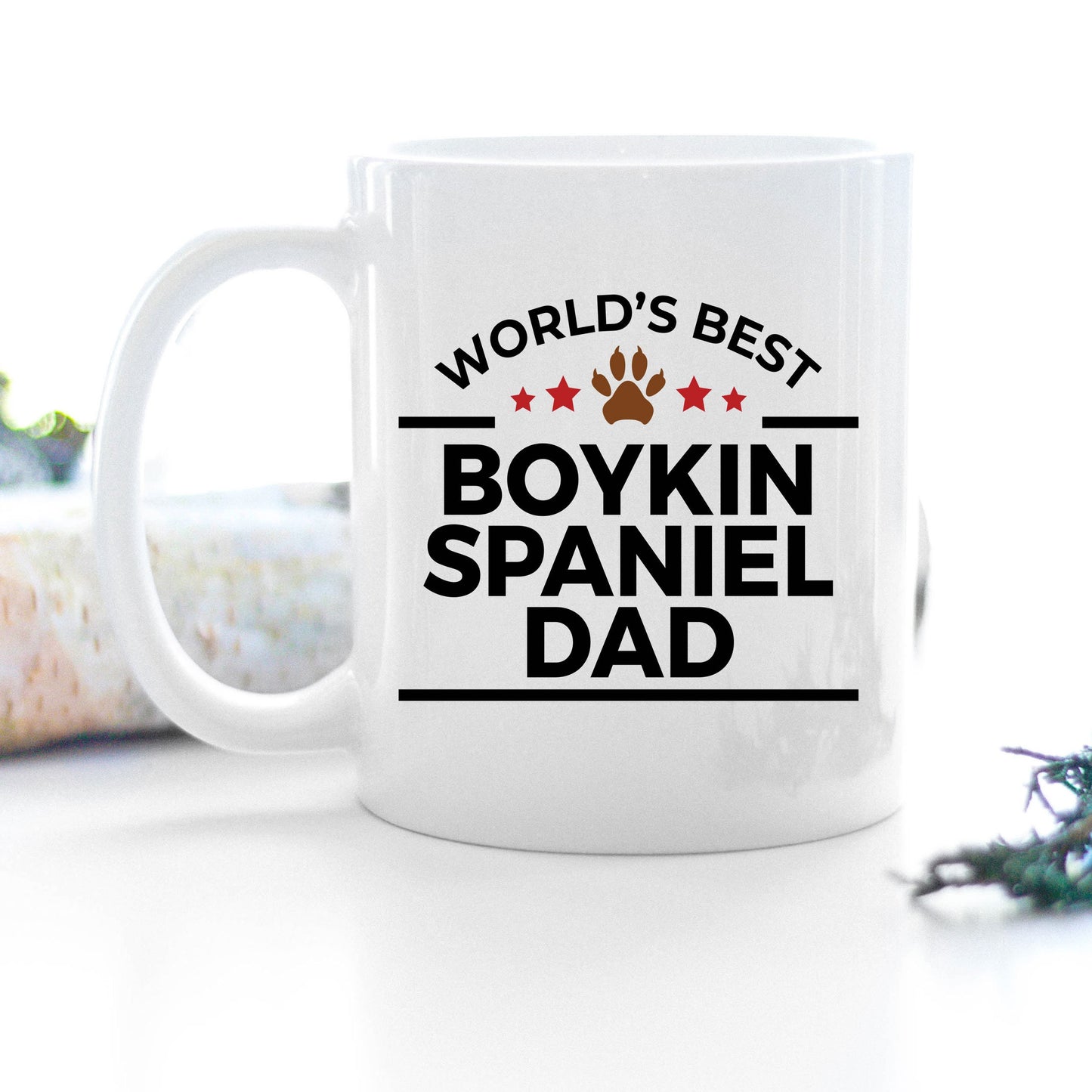Boykin Spaniel World's Best Dog Dad Custom Ceramic Coffee Mug Father's Day Birthday - Mallard Moon Gift Shop