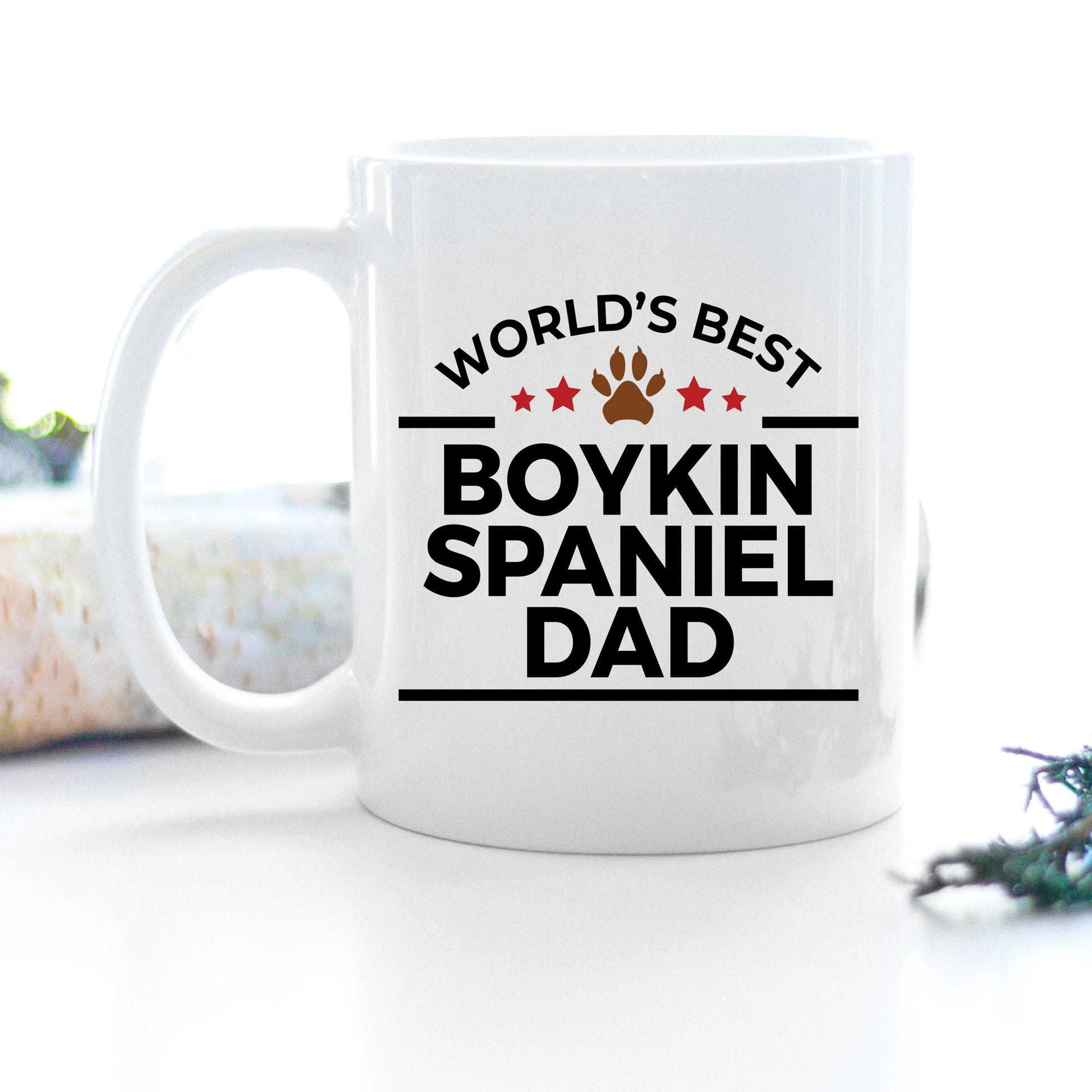 Boykin Spaniel World's Best Dog Dad Custom Ceramic Coffee Mug Father's Day Birthday - Mallard Moon Gift Shop