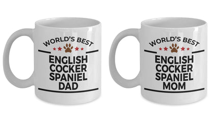 English Cocker Spaniel Dad and Mom Couples Mug - Set of 2 - His and Hers - Mallard Moon Gift Shop