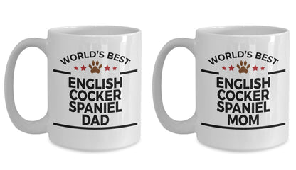English Cocker Spaniel Dad and Mom Couples Mug - Set of 2 - His and Hers - Mallard Moon Gift Shop