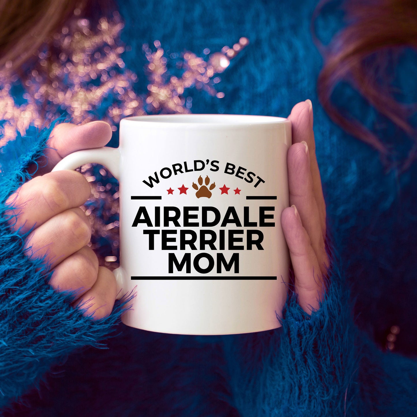 Airedale Terrier Dog Mom Custom Ceramic Coffee Mug - Mallard Moon Gift Shop