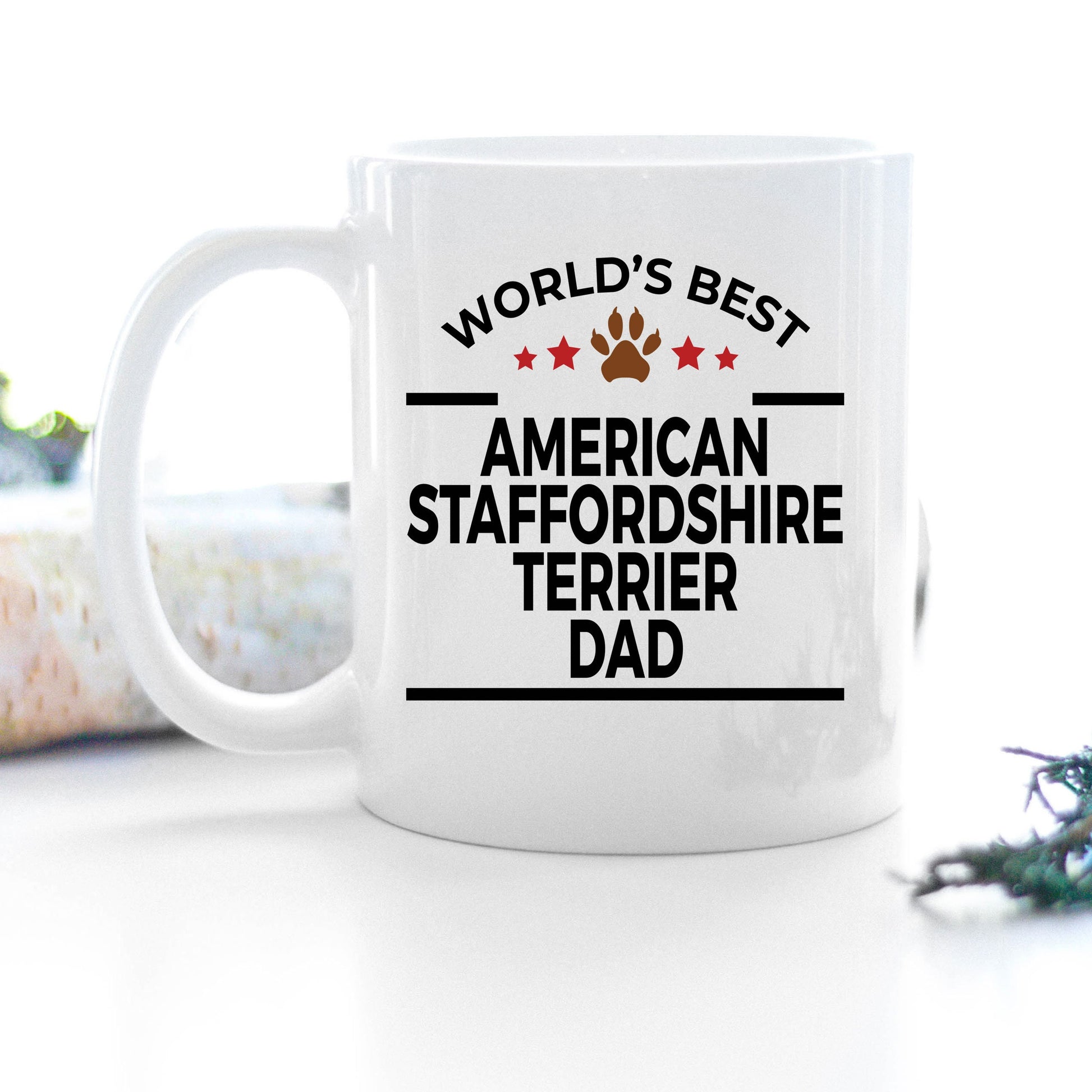 American Staffordshire Terrier Dog Dad Mug - Mallard Moon Gift Shop