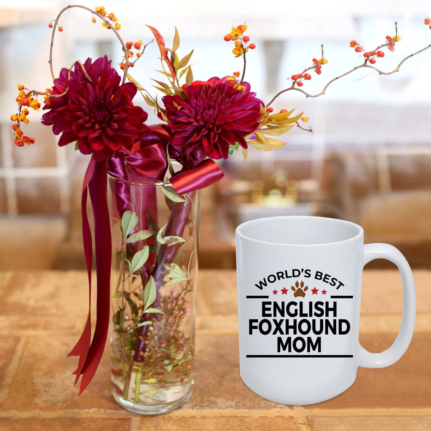 English Foxhound Dog Mom Coffee Mug - Mallard Moon Gift Shop