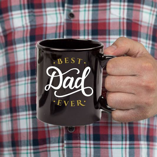 Father's Day Gift - Best Dad Ever Black Coffee Mug - Mallard Moon Gift Shop