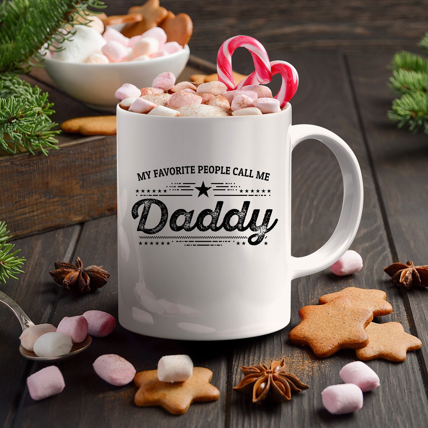 My Favorite People Call Me Daddy Custom Ceramic Coffee Mug - Father's Day Gift Birthday - Mallard Moon Gift Shop