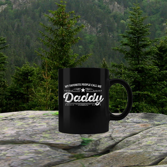 Daddy Black Coffee Mug - Gift for Father's Day - Mallard Moon Gift Shop