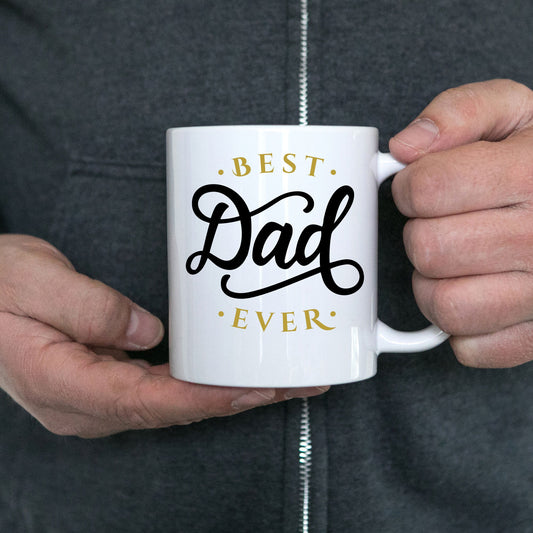 Best Dad Ever Custom Ceramic Coffee Mug Father's Day Birthday - Mallard Moon Gift Shop
