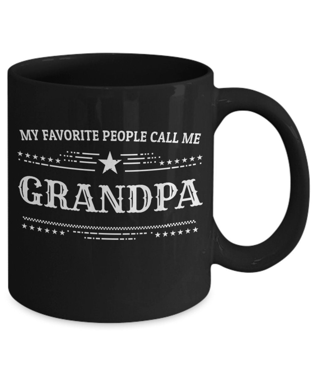 Grandpa Black Coffee Mug - Father's Day, Christmas, Birthday Gift - Mallard Moon Gift Shop