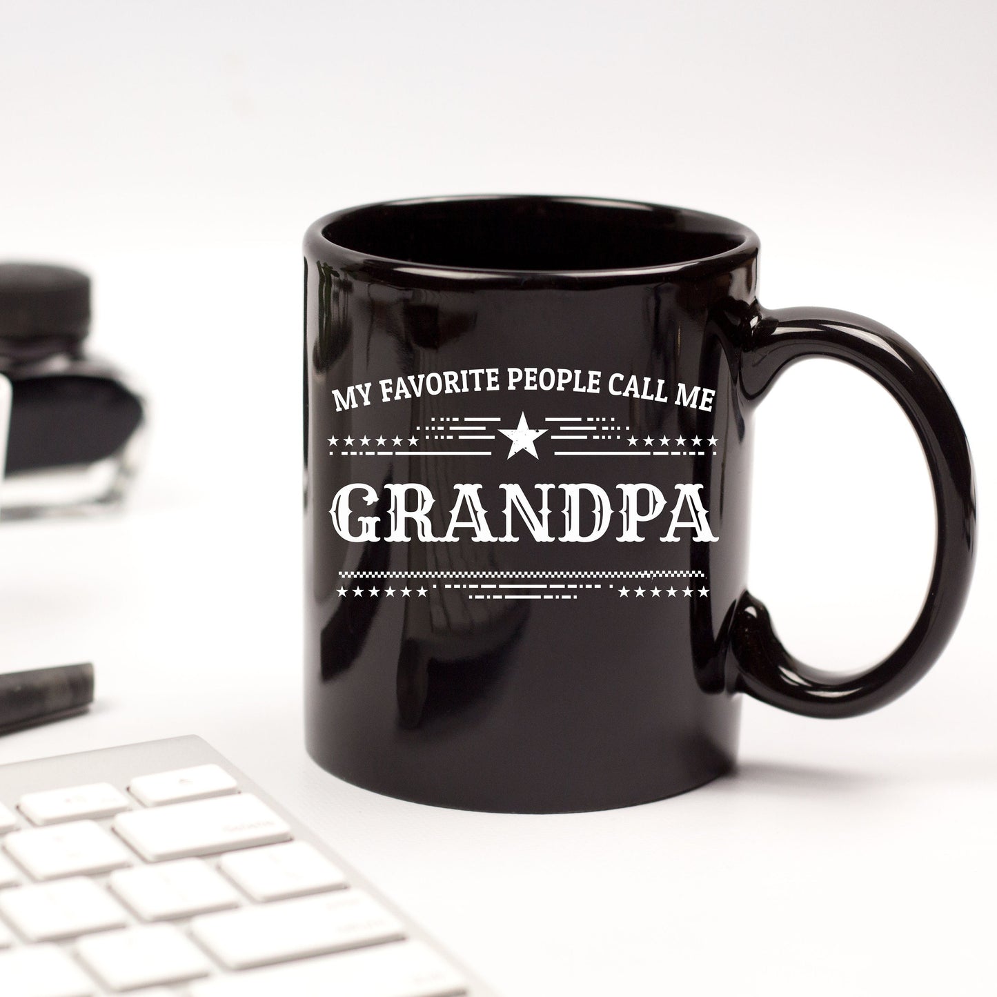 Grandpa Black Coffee Mug - Father's Day, Christmas, Birthday Gift - Mallard Moon Gift Shop