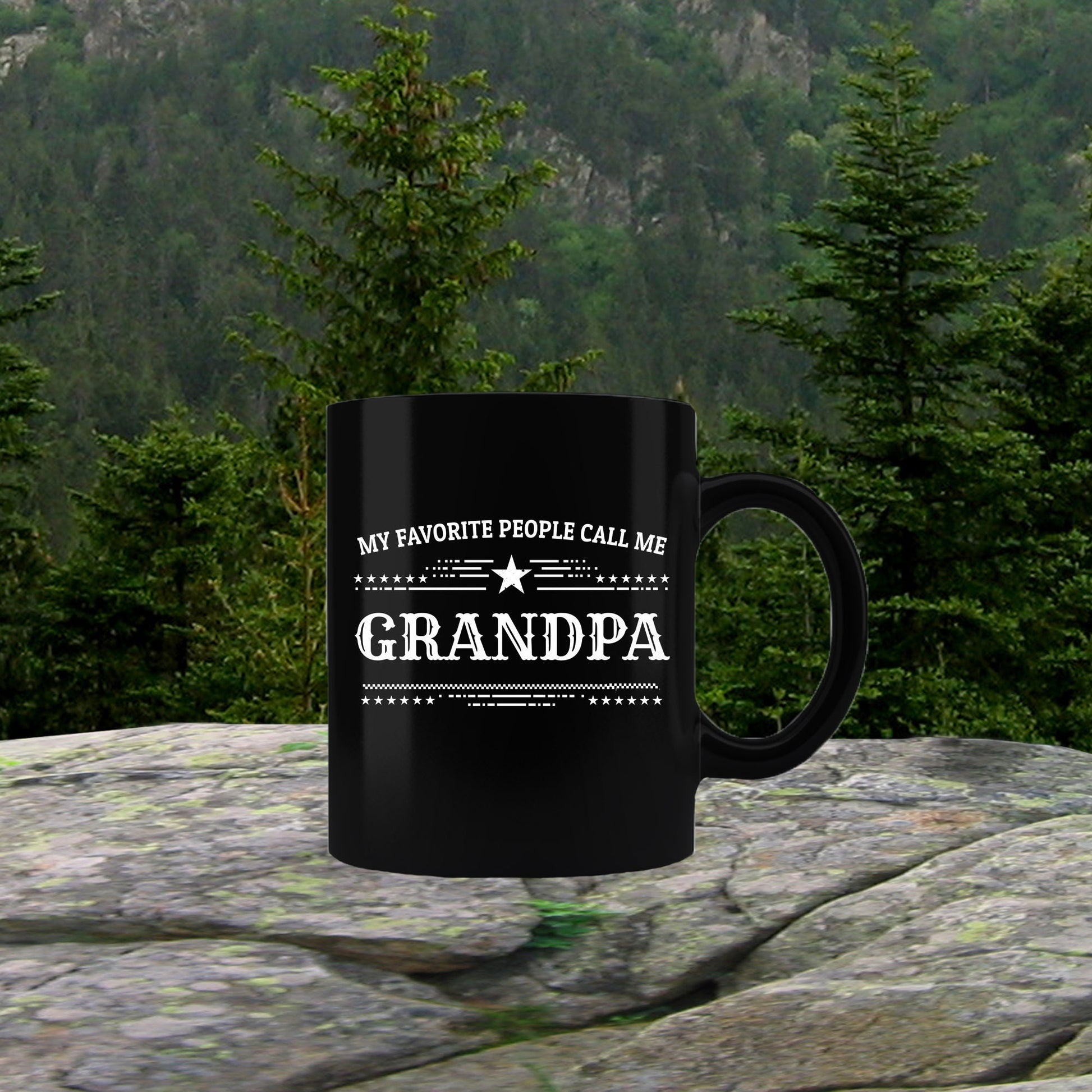 Grandpa Black Coffee Mug - Father's Day, Christmas, Birthday Gift - Mallard Moon Gift Shop