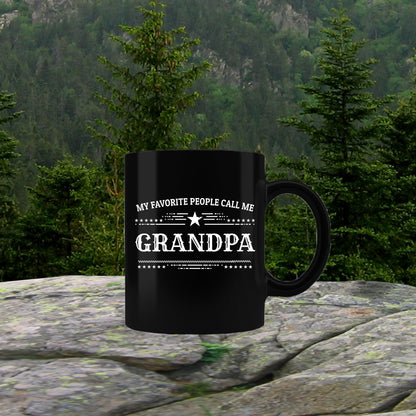 Grandpa Black Coffee Mug - Father's Day, Christmas, Birthday Gift - Mallard Moon Gift Shop