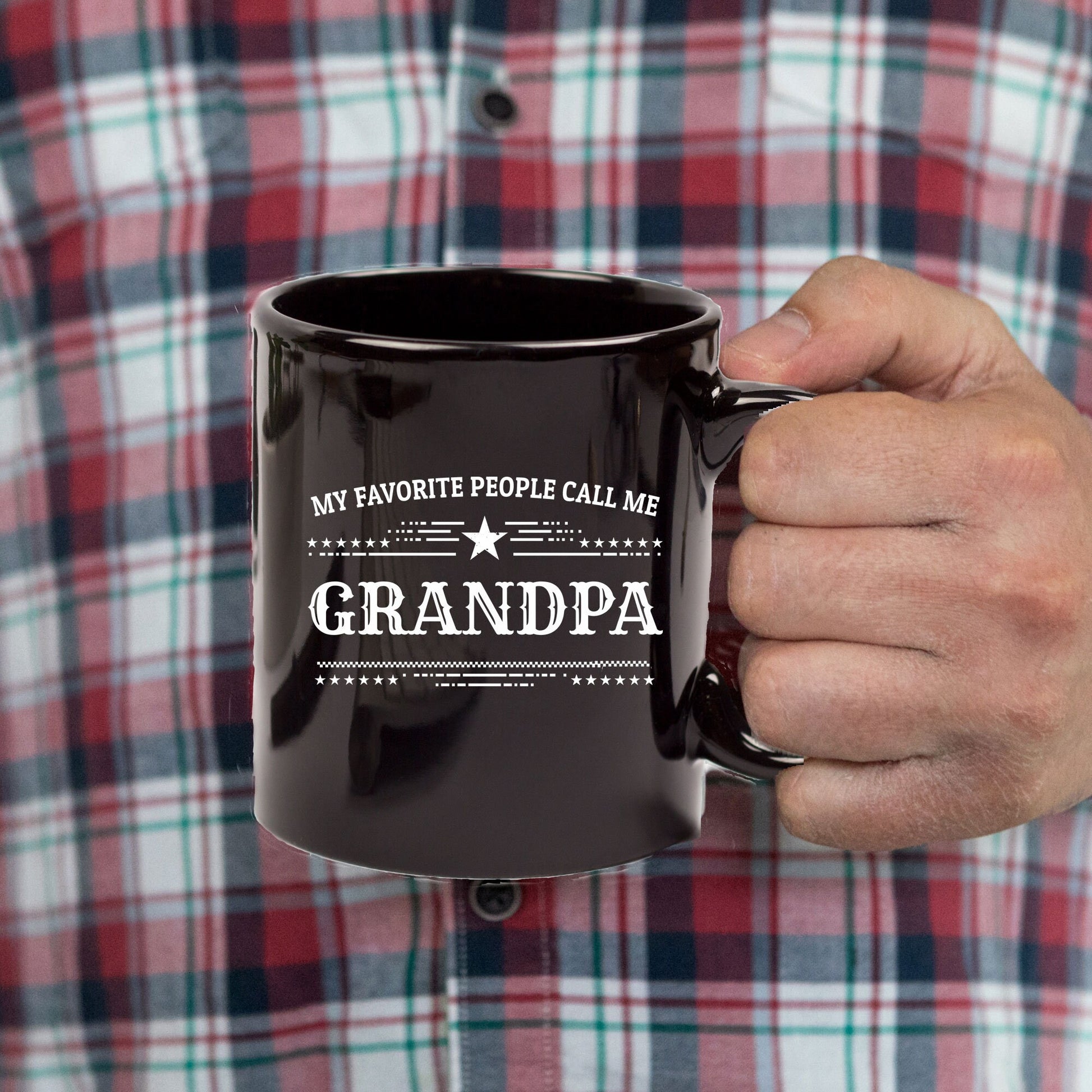 Grandpa Black Coffee Mug - Father's Day, Christmas, Birthday Gift - Mallard Moon Gift Shop