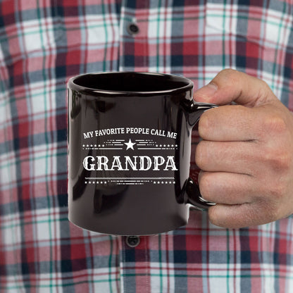 Grandpa Black Coffee Mug - Father's Day, Christmas, Birthday Gift - Mallard Moon Gift Shop