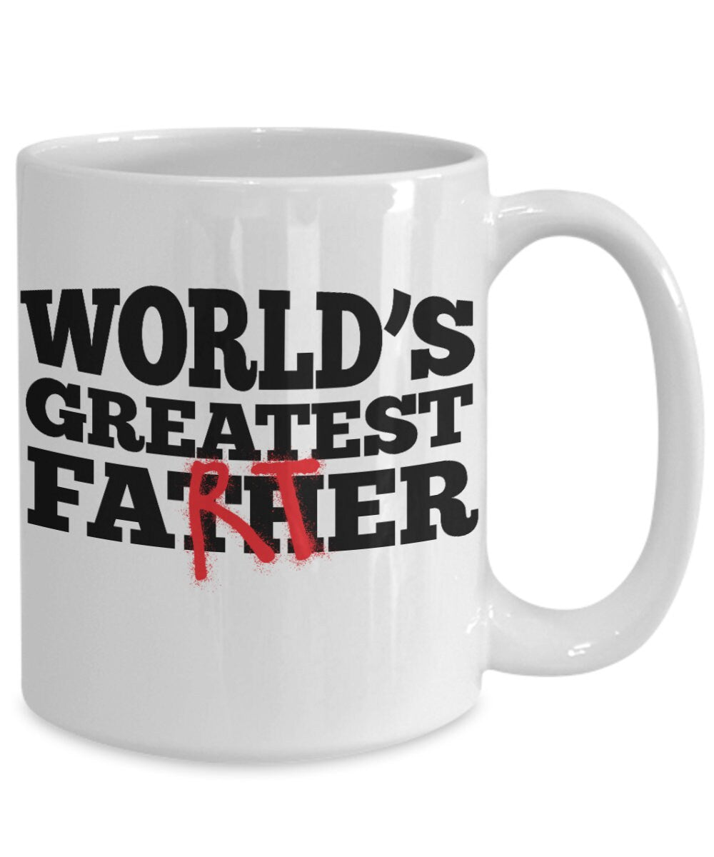 Funny Dad Mug - World's Greatest Farter - Father's Day Gift - Dad Joke - Gag Gift - Mallard Moon Gift Shop