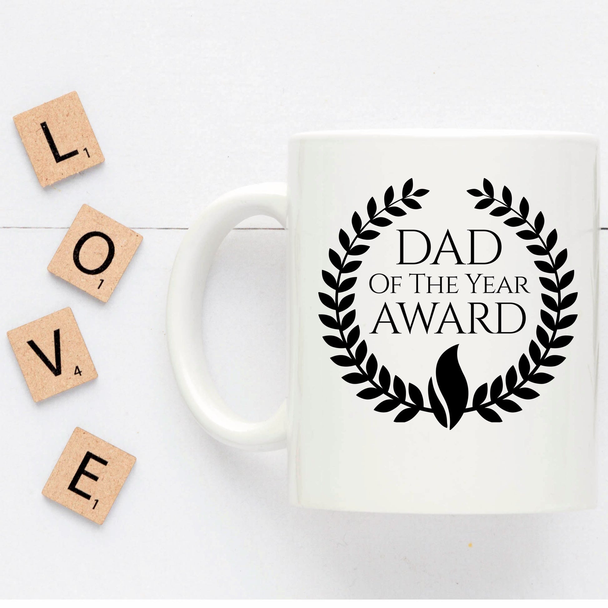Dad of the Year Award Custom Ceramic Coffee mug Birthday Father's Day - Mallard Moon Gift Shop