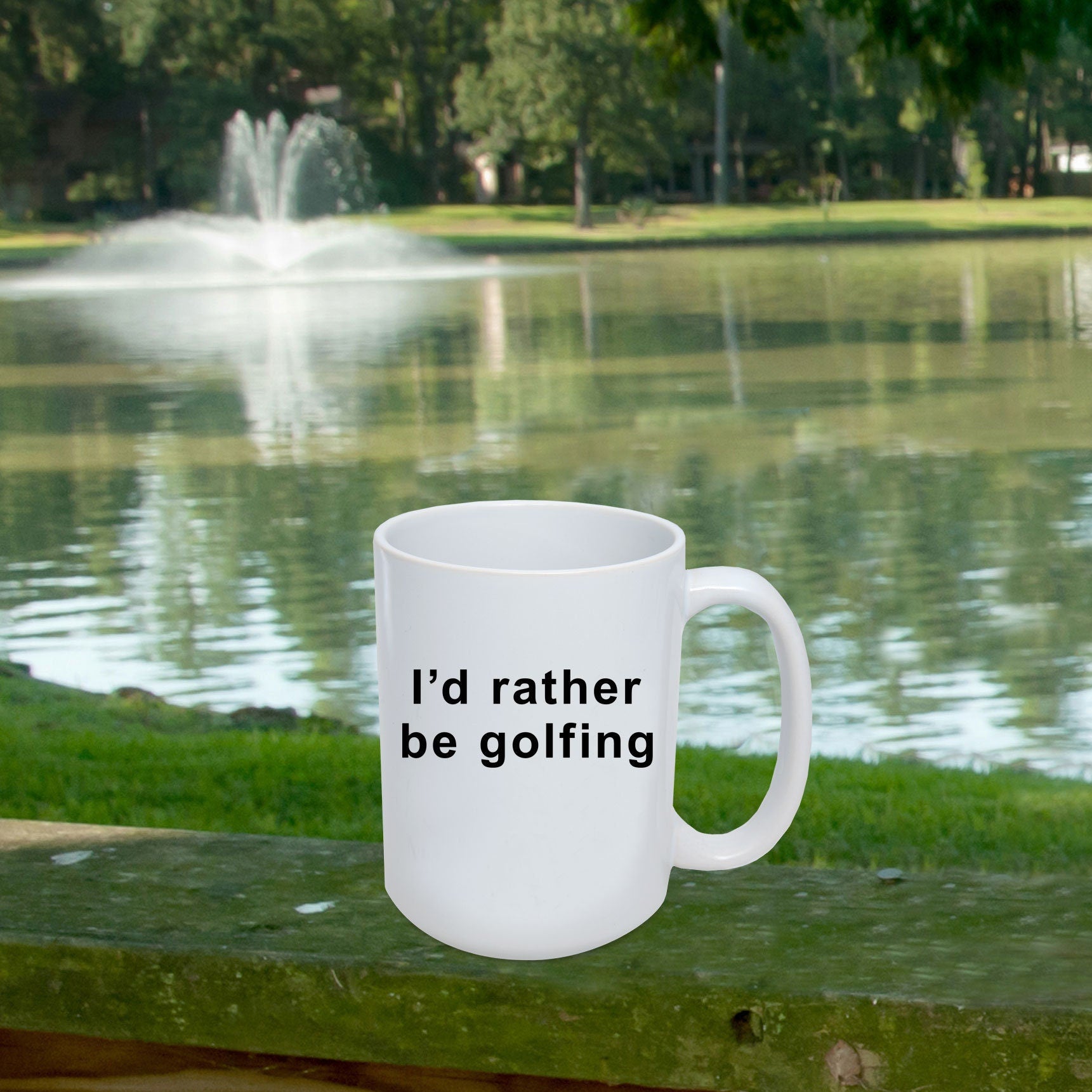 Funny golfer Mug - I'd Rather Be Golfing - Mallard Moon Gift Shop