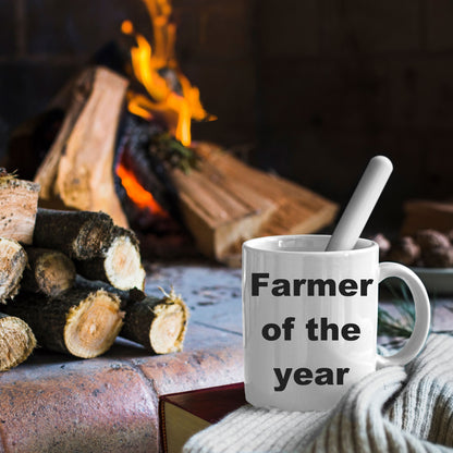 Farmer gift - Farmer of the Year funny coffee mug - Mallard Moon Gift Shop