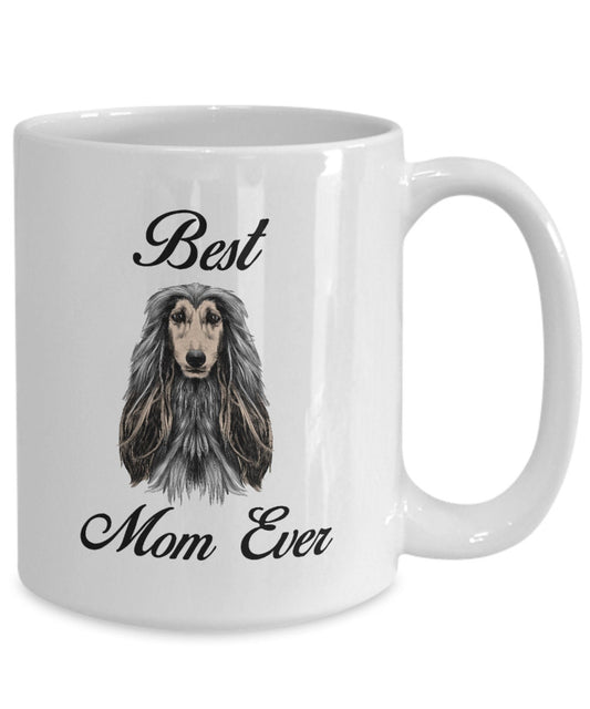 Best Afghan Hound mom ever coffee mug - Mallard Moon Gift Shop