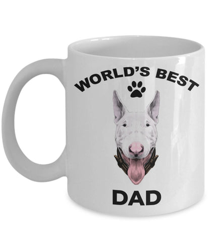 Bull terrier dog dad coffee mug - Mallard Moon Gift Shop