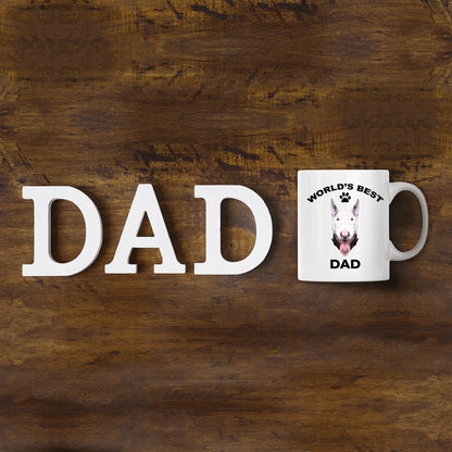 Bull terrier dog dad coffee mug - Mallard Moon Gift Shop