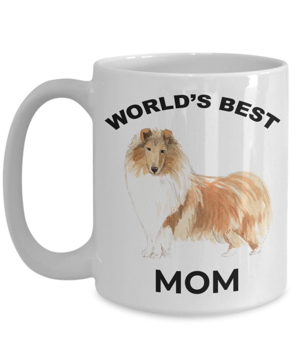 Collie Best Dog Mom coffee mug - Mallard Moon Gift Shop