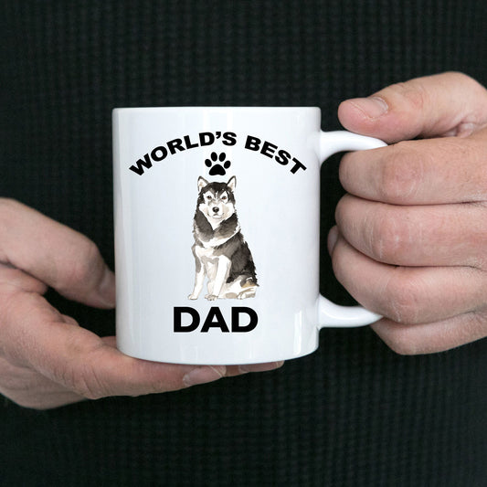 Alaskan Malamute Best Dad coffee mug - Mallard Moon Gift Shop