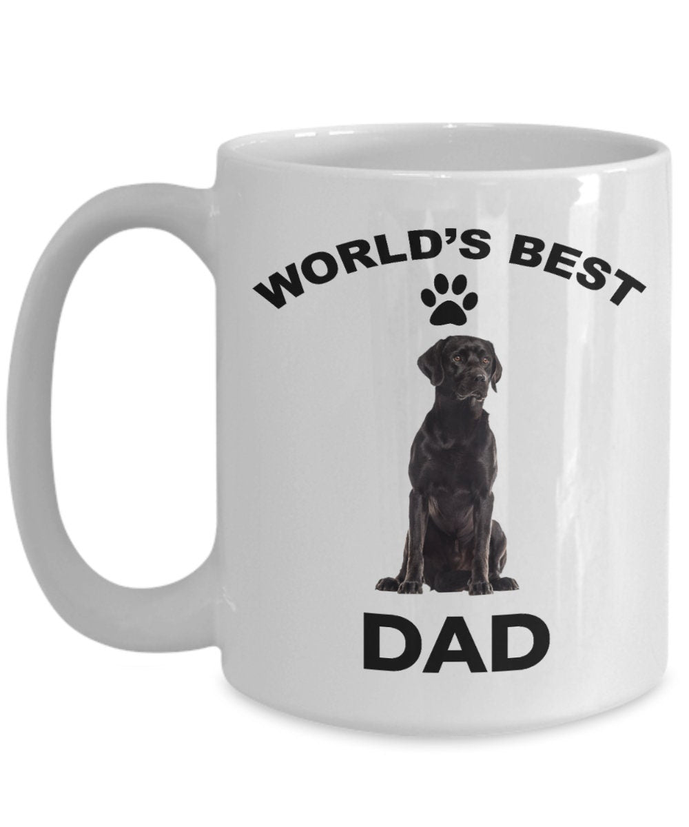 Black Labrador Retriever Best Dad Coffee Mug - Mallard Moon Gift Shop