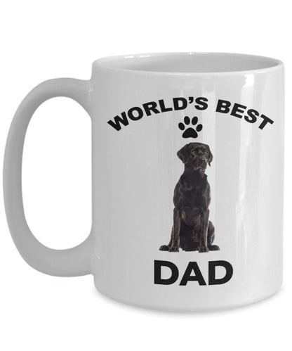 Black Labrador Retriever Best Dad Coffee Mug - Mallard Moon Gift Shop