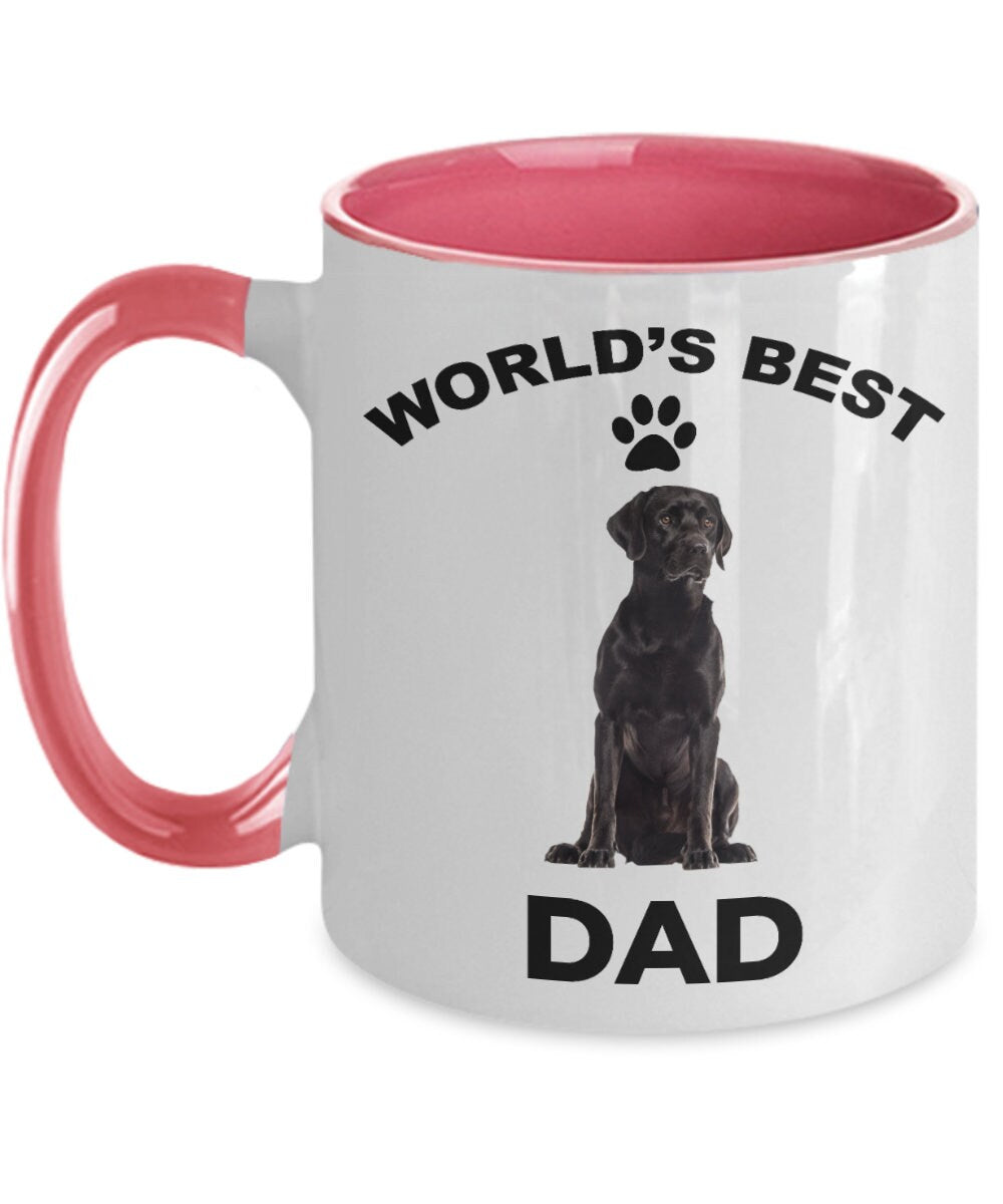 Black Labrador Retriever Best Dad Coffee Mug - Mallard Moon Gift Shop