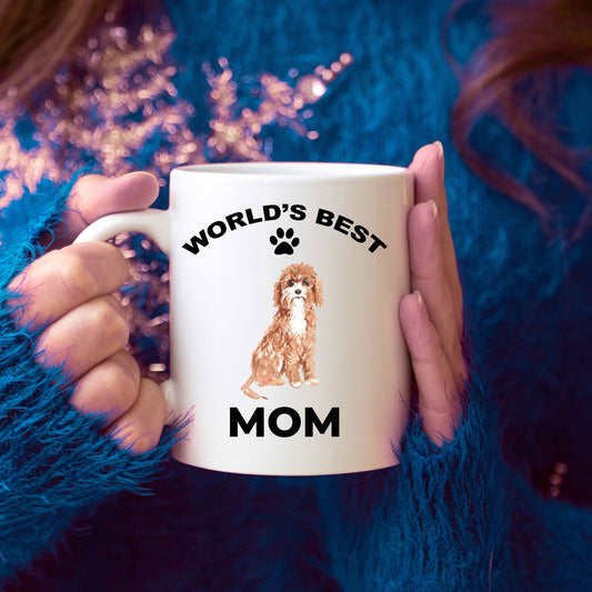 Cavapoo Best Mom mugs - white ceramic and two tone - Mallard Moon Gift Shop