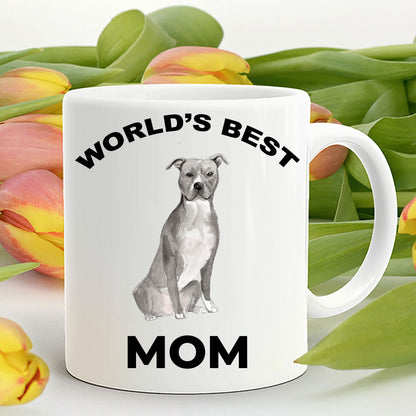 American Staffordshire Terrier Best Dog Mom coffee mug - Mallard Moon Gift Shop