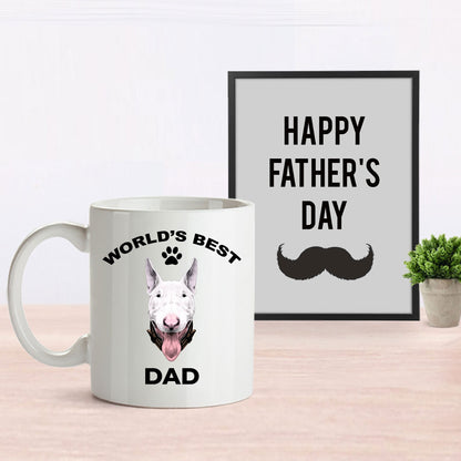 Bull terrier dog dad coffee mug - Mallard Moon Gift Shop