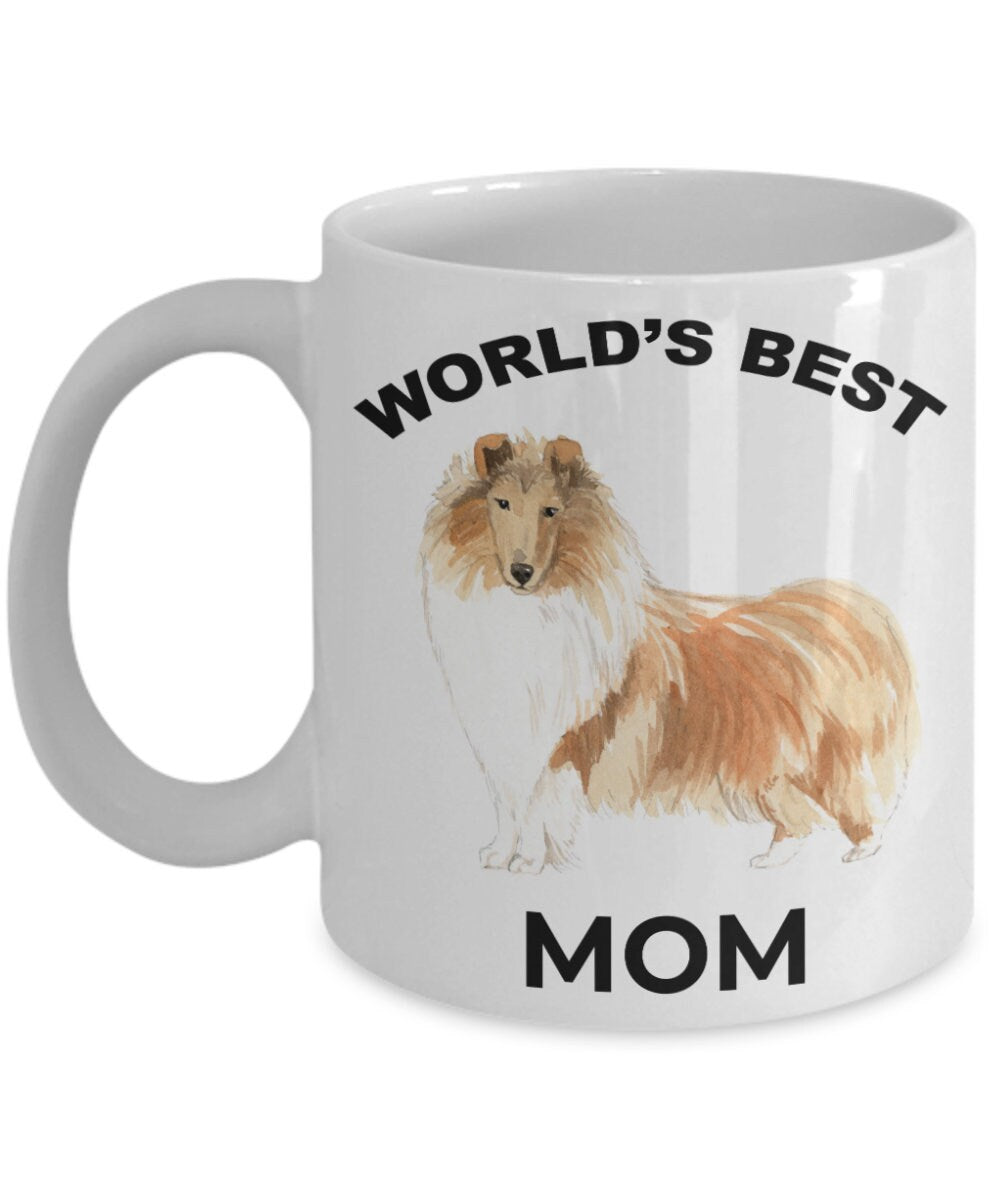 Collie Best Dog Mom coffee mug - Mallard Moon Gift Shop