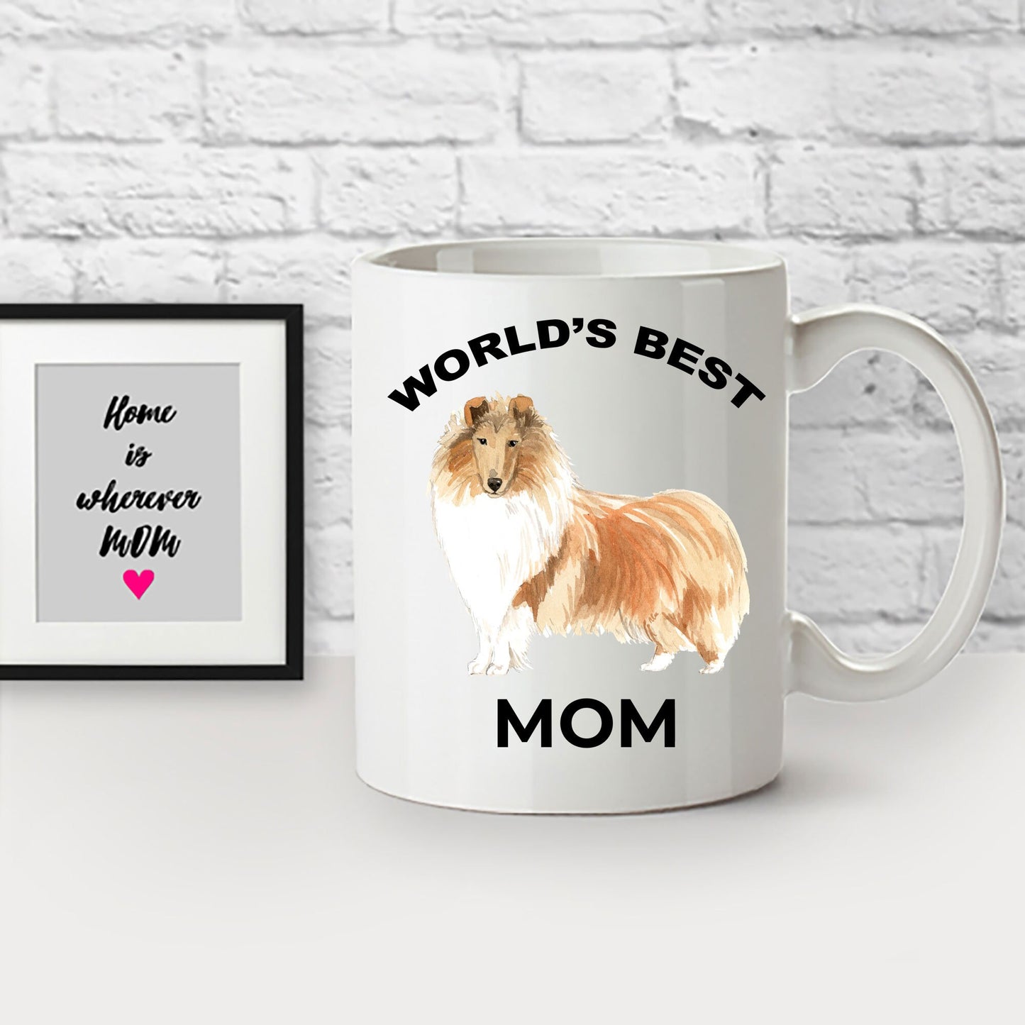 Collie Best Dog Mom coffee mug - Mallard Moon Gift Shop