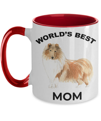Collie Best Dog Mom coffee mug - Mallard Moon Gift Shop