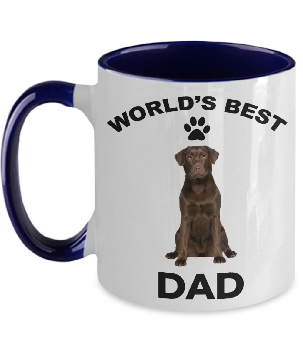 Chocolate Labrador Retriever Best Dad coffee mug - Mallard Moon Gift Shop