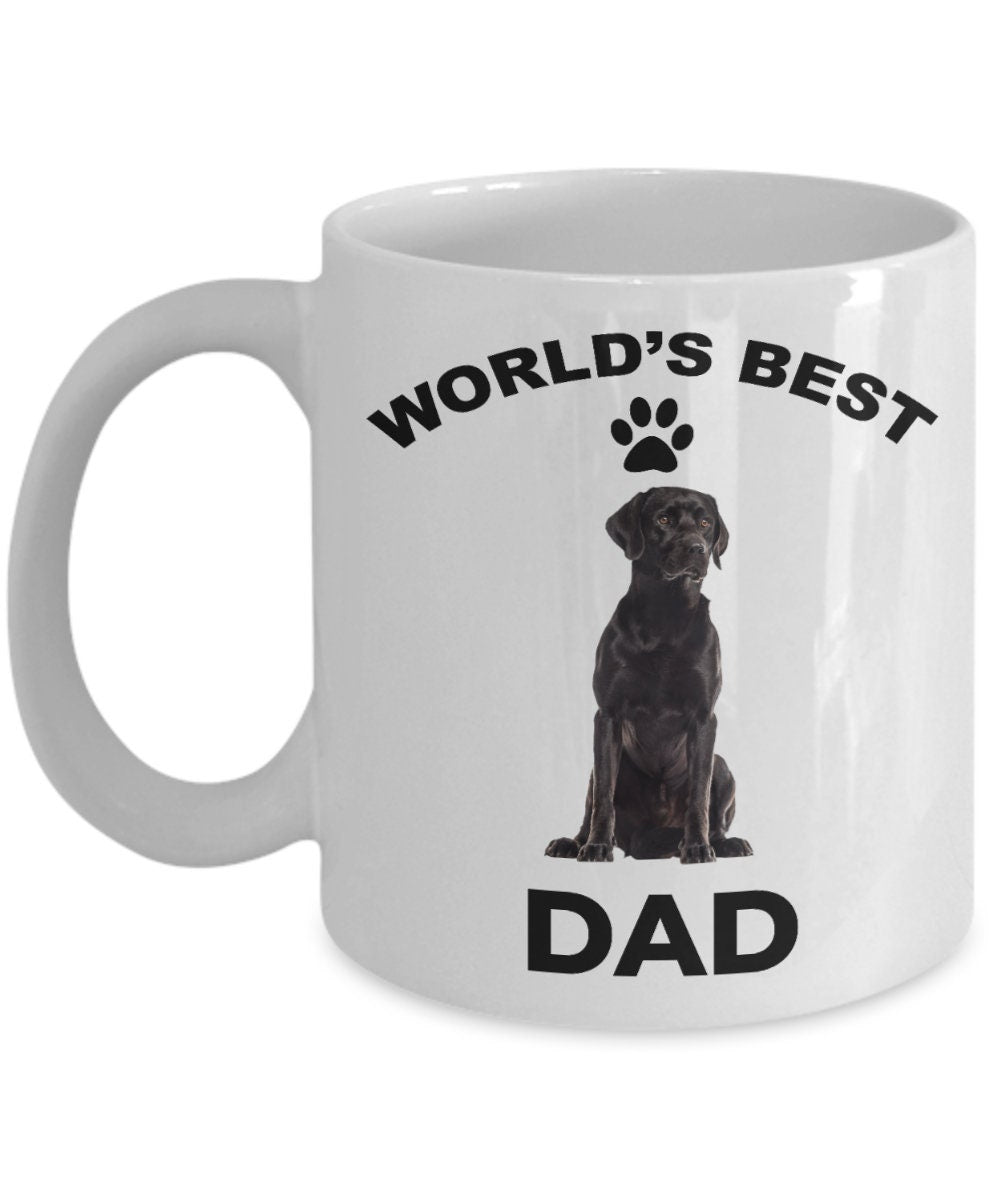 Black Labrador Retriever Best Dad Coffee Mug - Mallard Moon Gift Shop