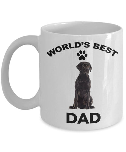Black Labrador Retriever Best Dad Coffee Mug - Mallard Moon Gift Shop