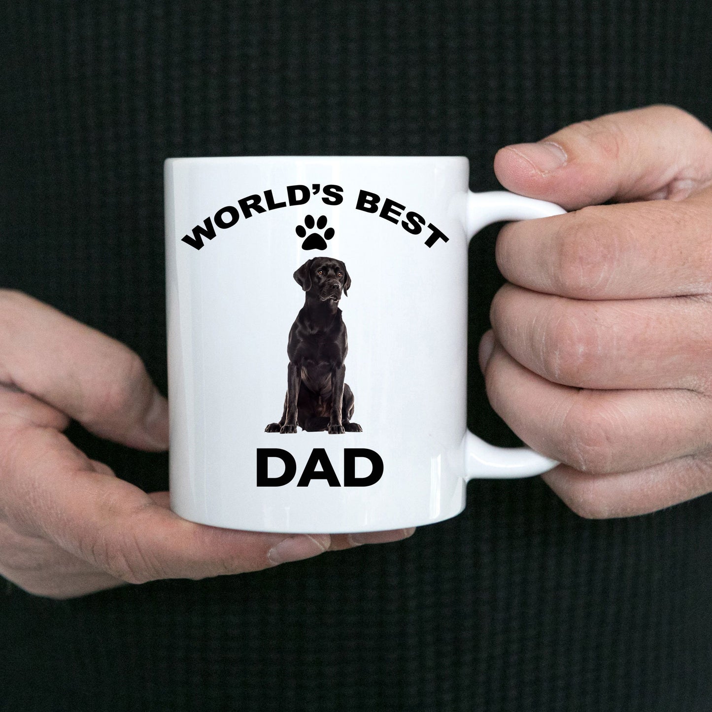 Black Labrador Retriever Best Dad Coffee Mug - Mallard Moon Gift Shop