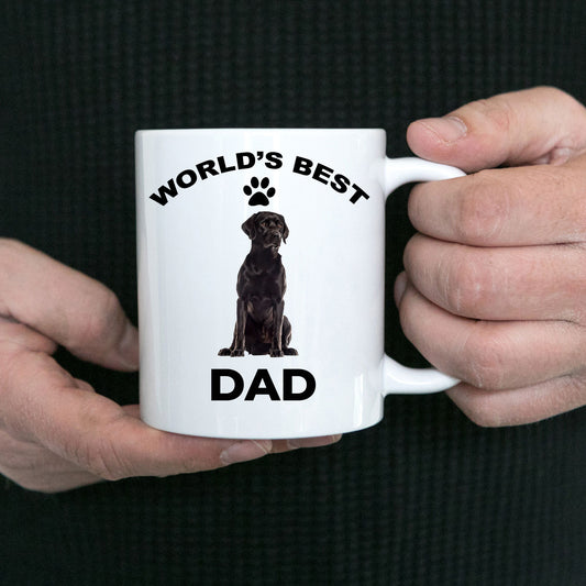Black Labrador Retriever Best Dad Coffee Mug - Mallard Moon Gift Shop