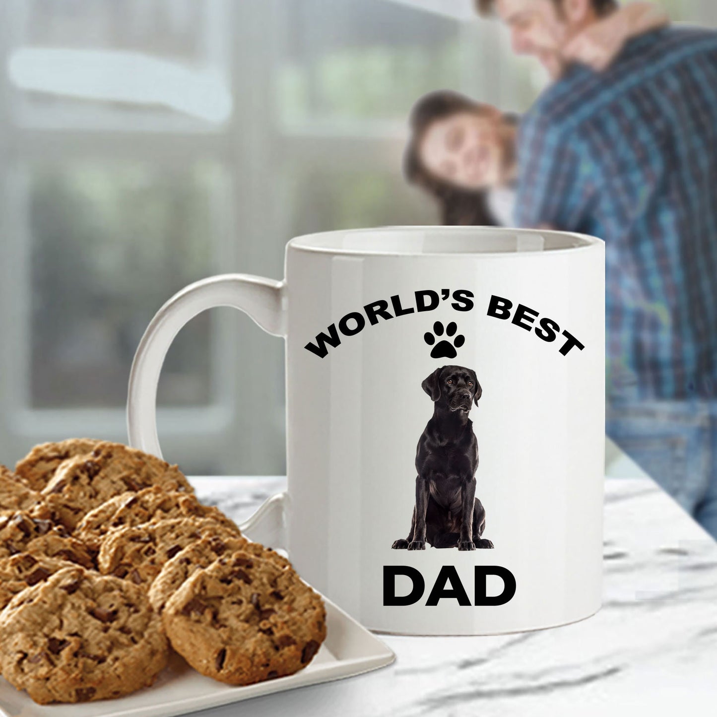 Black Labrador Retriever Best Dad Coffee Mug - Mallard Moon Gift Shop