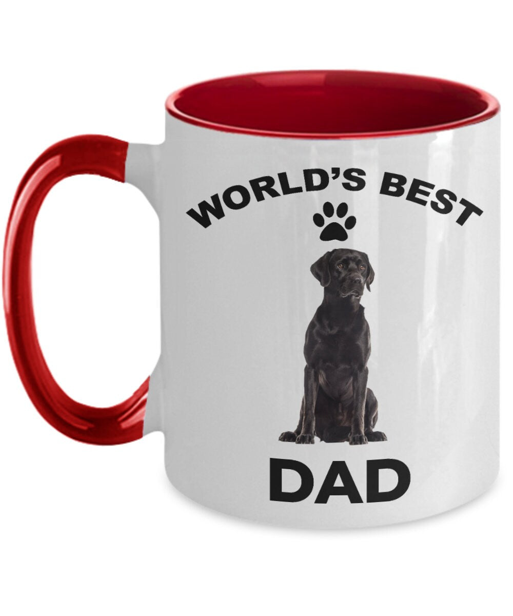 Black Labrador Retriever Best Dad Coffee Mug - Mallard Moon Gift Shop