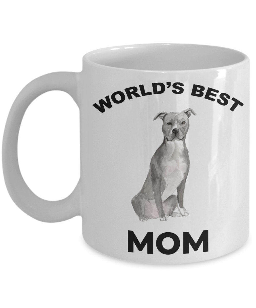 American Staffordshire Terrier Best Dog Mom coffee mug - Mallard Moon Gift Shop