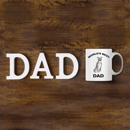 American Staffordshire Terrier Best Dog Dad Coffee Mug - Mallard Moon Gift Shop