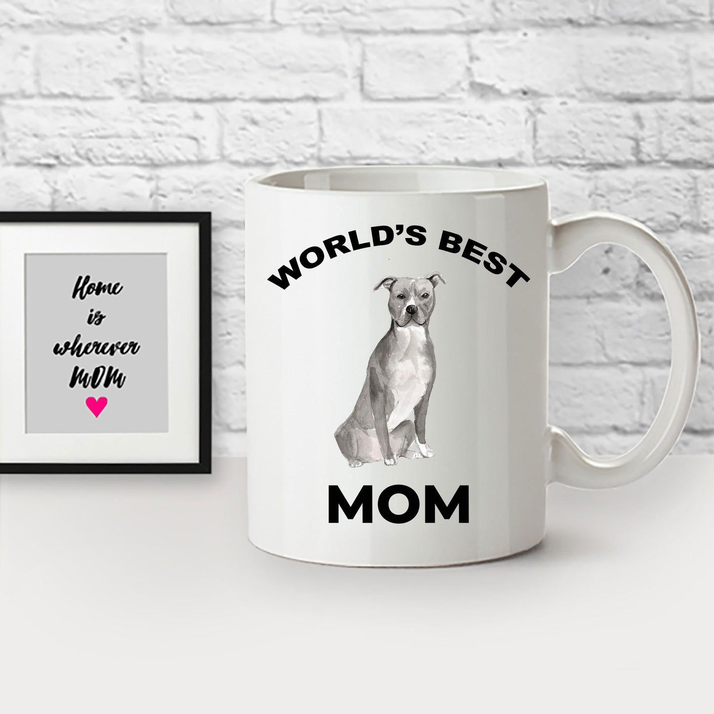 American Staffordshire Terrier Best Dog Mom coffee mug - Mallard Moon Gift Shop