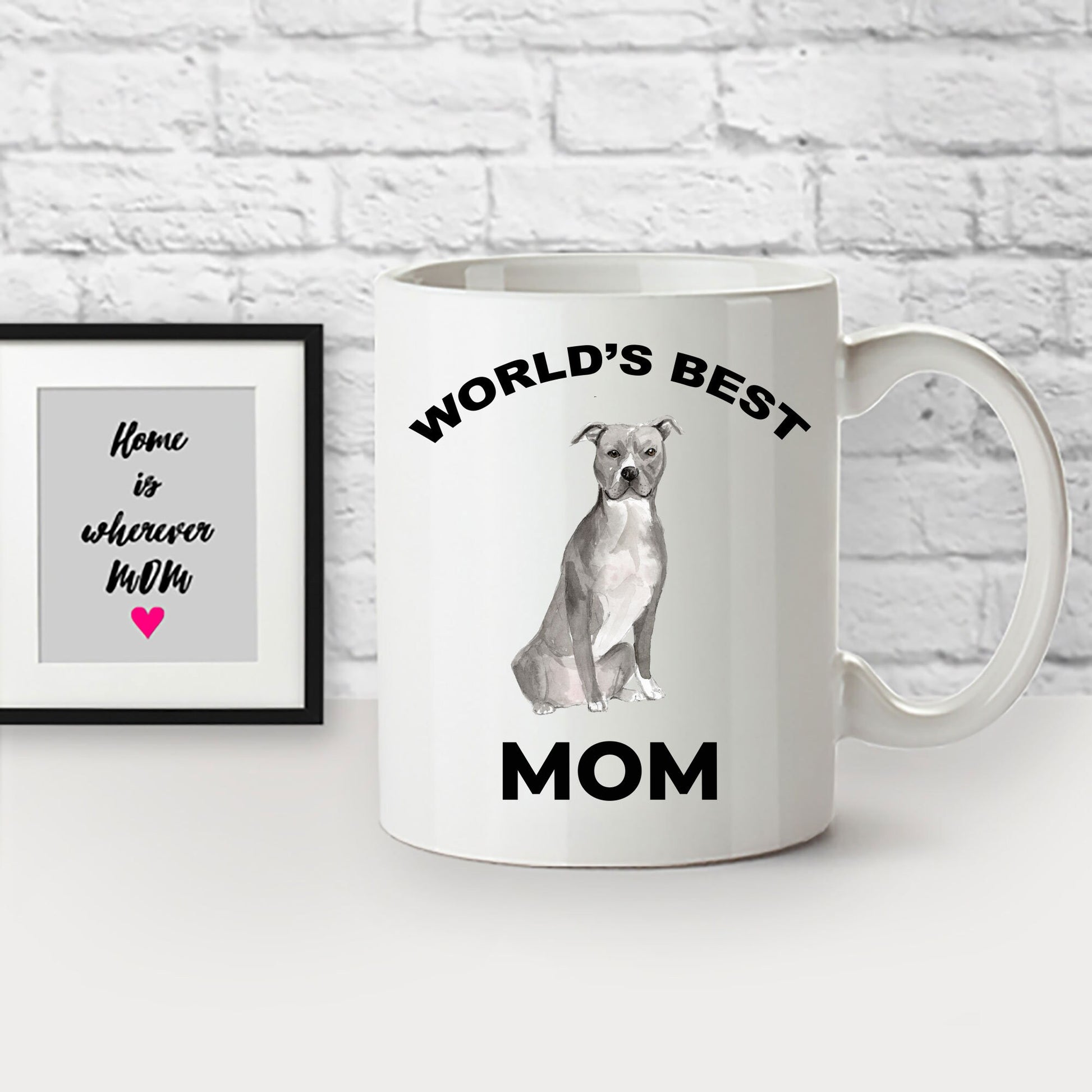 American Staffordshire Terrier Best Dog Mom coffee mug - Mallard Moon Gift Shop